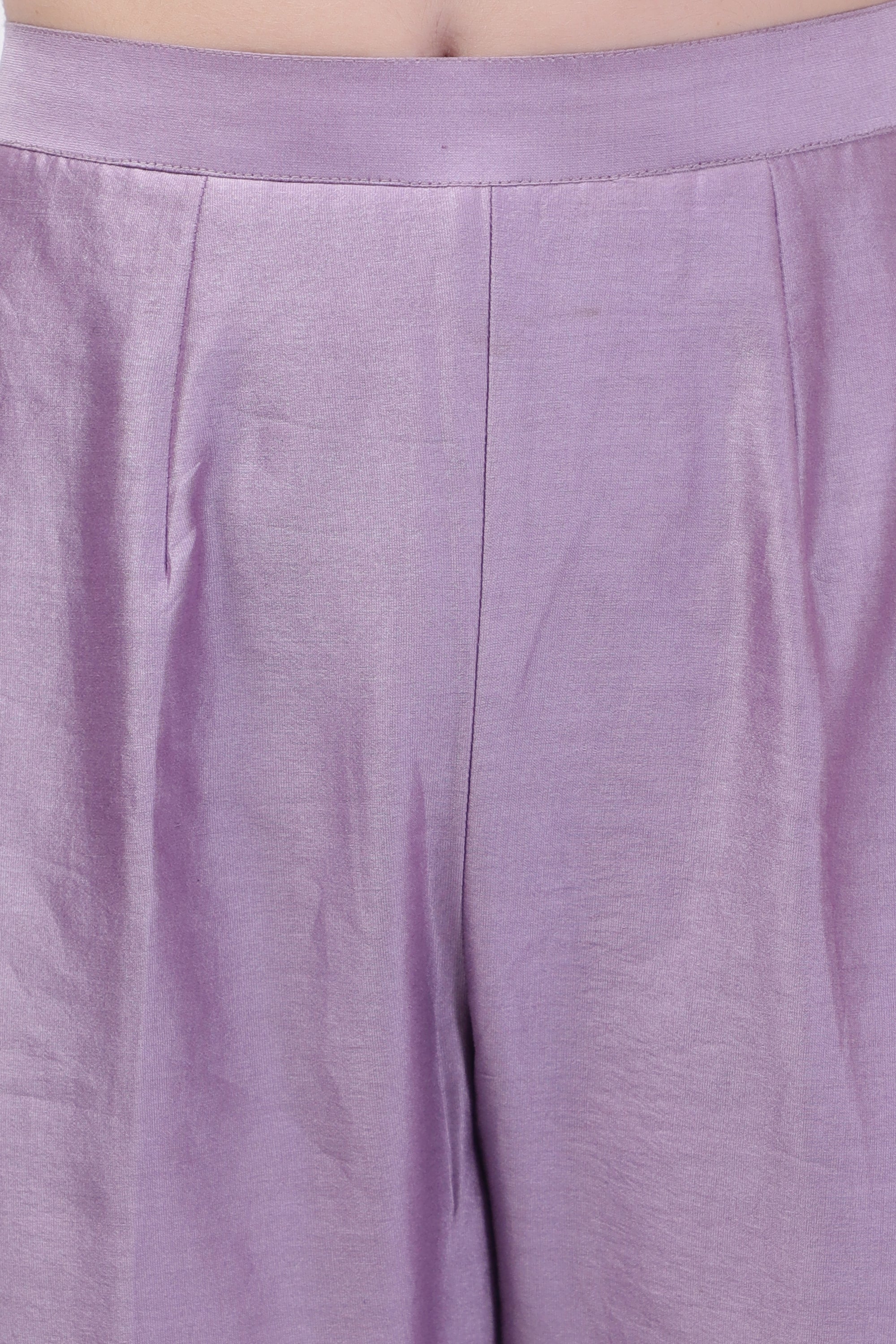 Lavender Embroidered and patchwork Co-ord Set
