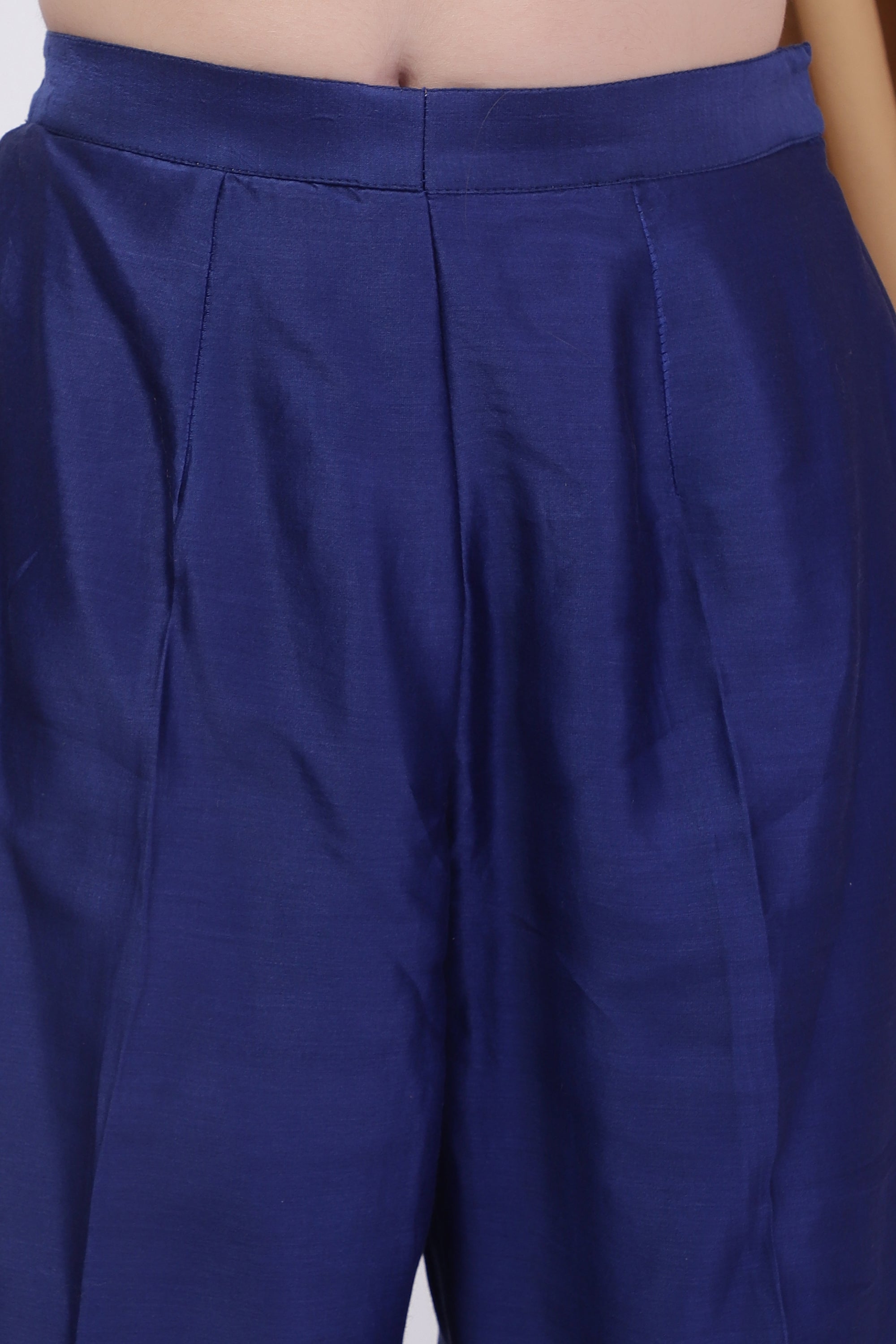 Royal Blue Pearl embroidered Anarkali Set