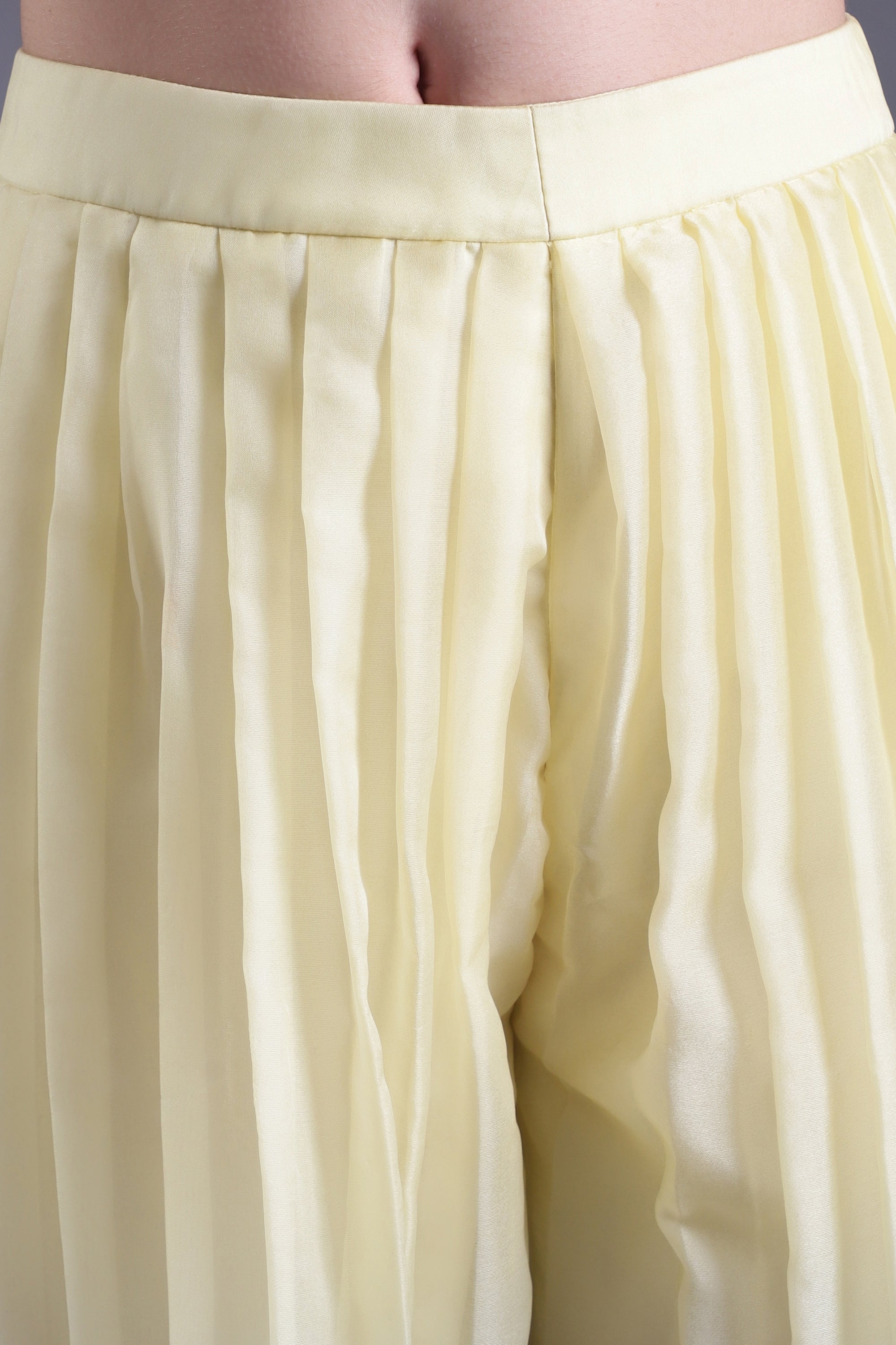 Yellow & Grey Ombre Co-ord Set with Cape