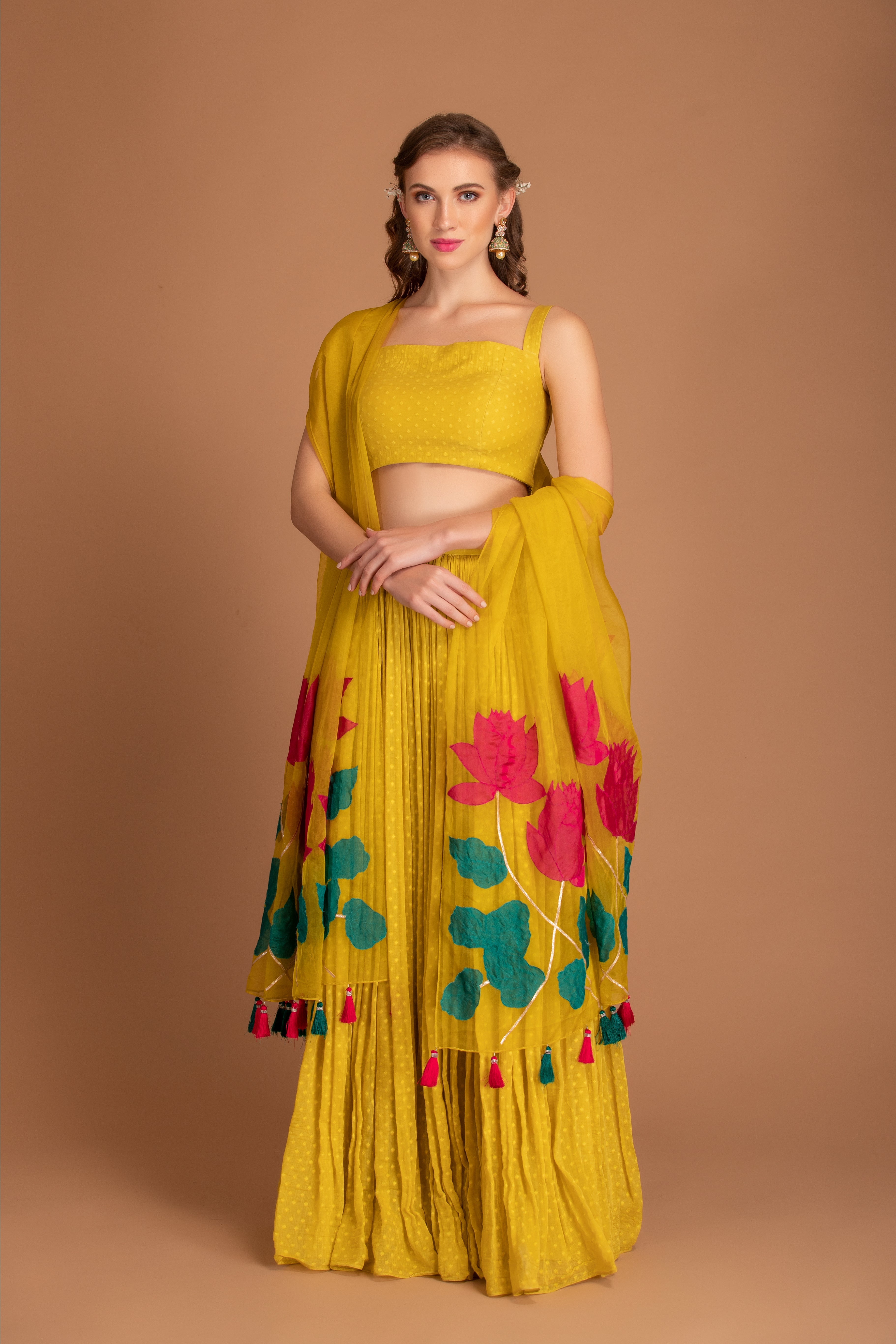 Jasmine Yellow Embroidered Lehenga Set