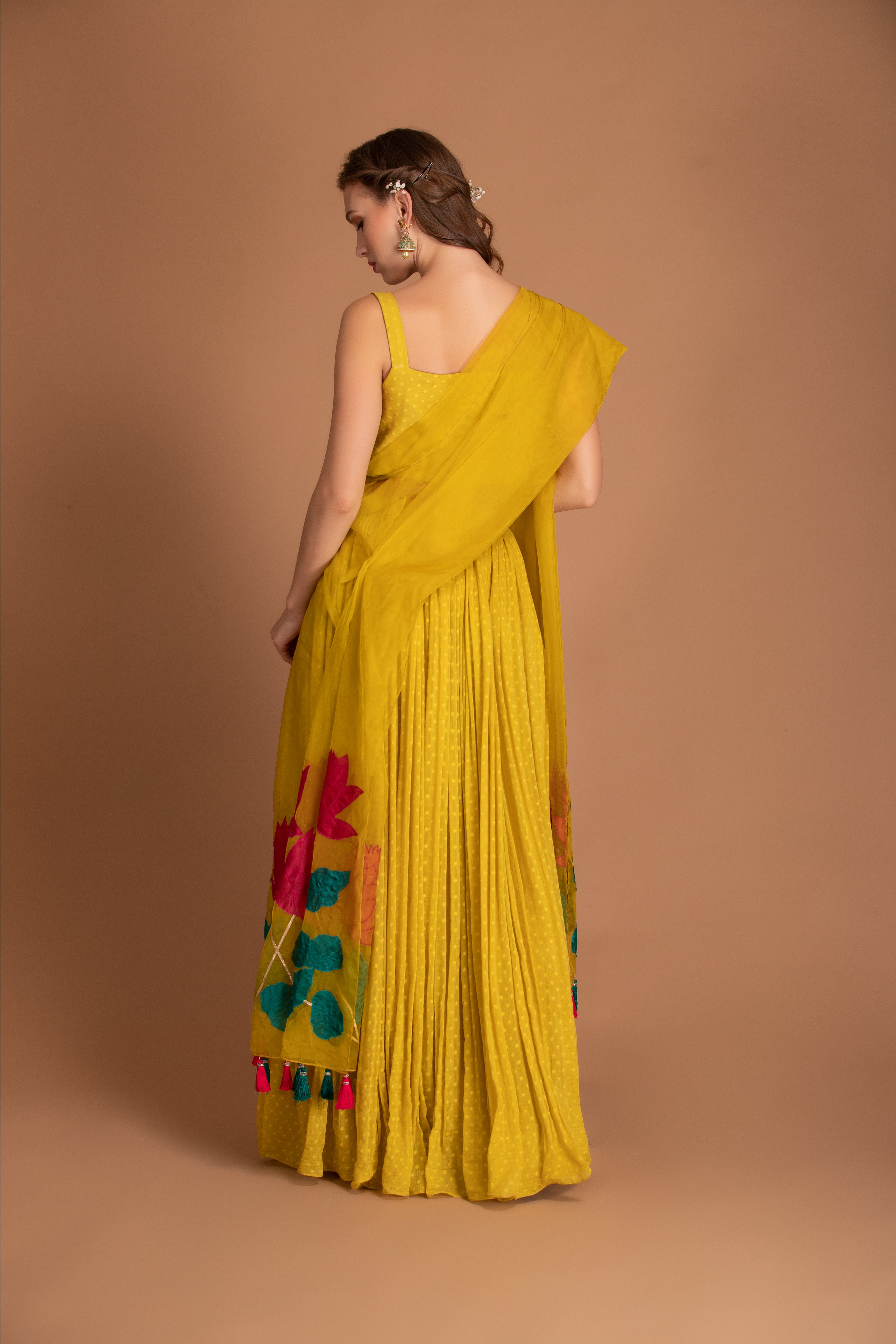 Jasmine Yellow Embroidered Lehenga Set